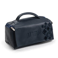 Scattered fur esrog bag in navy, fits a cardboard esrog box inside, for Sukkot (סוכות)
