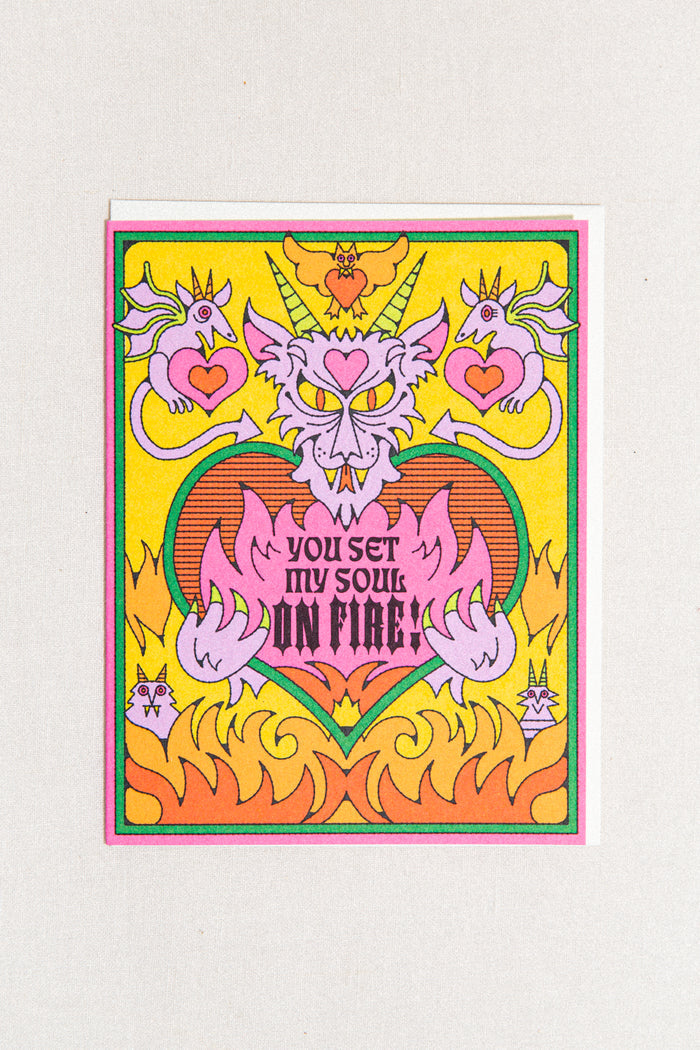 Set My Soul On Fire Greeting Card