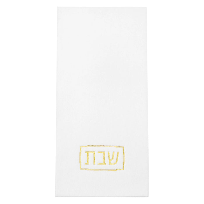 Shabbos guest towelettes in gold, disposable towels for netilas yadayim at the Shabbos table