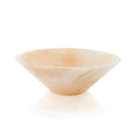Small round resin bowl in cream with translucent swirled detail, perfect for serving dips or nuts at gatherings.