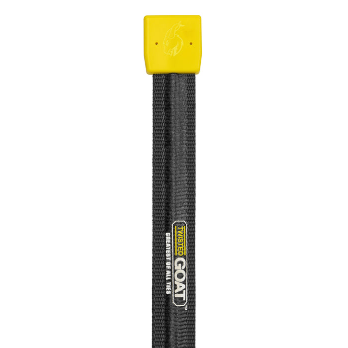 SmartStraps Twisted Goat Industrial Ties, 6 ft, Reusable, Bendable Steel, Yellow