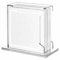 Softcover Leather & Lucite Bencher Set in cream and gold with clear acrylic case display for Shabbat blessings.