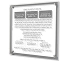 Square Traditional Al Hamichyah wall art in black and gray, framed floating design with Hebrew text and traditional Jewish prayer layout.