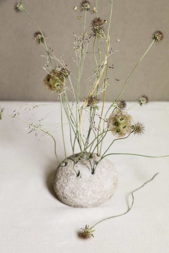 Stone Floral Frog