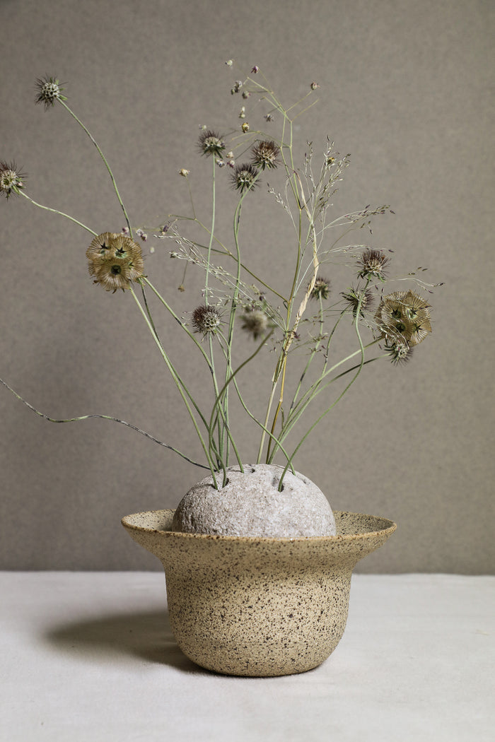 Stone Floral Frog
