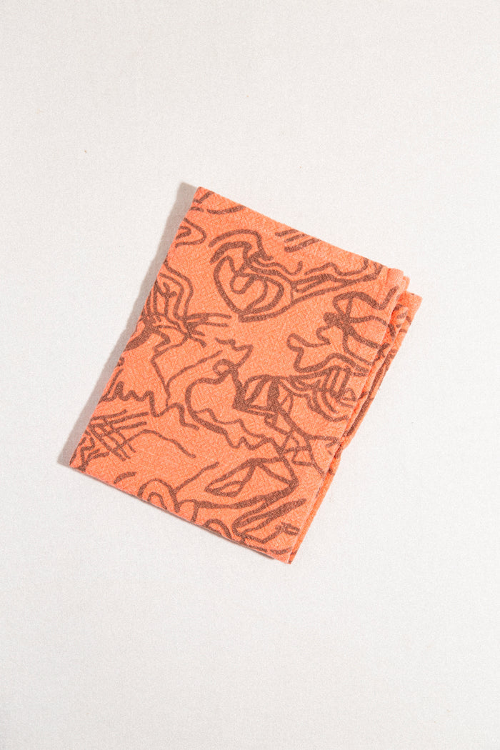 Stream Tea Towel / Clay + Orange