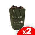 Suede Laundry Bag with Handles and Drawstring Closure, 2 Pack