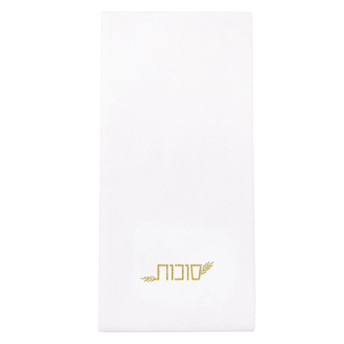 Sukkos guest towelettes in gold, 20 disposable towels for the sukkah, for Succos (סוכות)