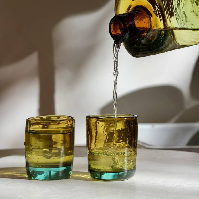 Sunflower Handblown Mini Tumbler
