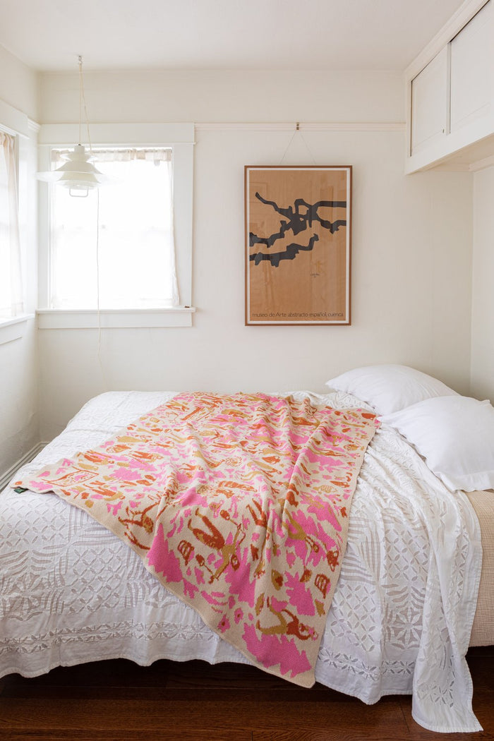 Swiss Fields Carnation Blanket