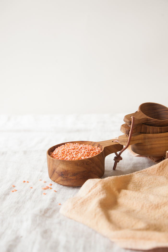 Teak Measuring Cups