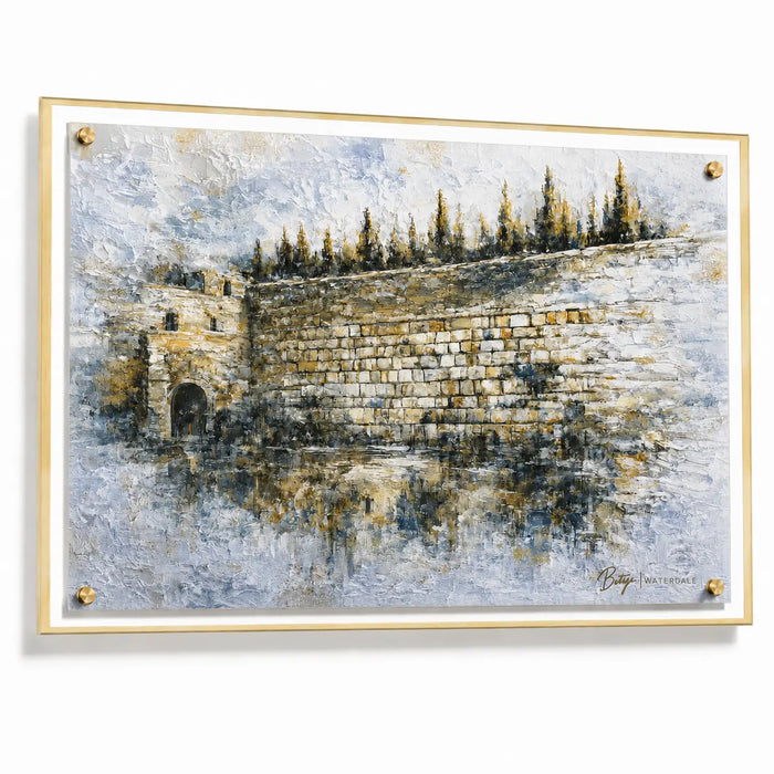 Teal Kosel Painted Batya Wall Art  by  Waterdale Collection