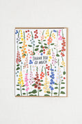 Thank You Hollyhocks Greeting Card