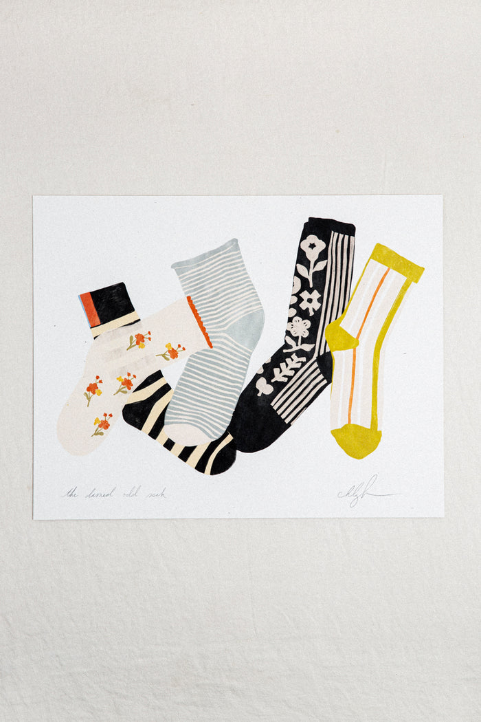 The Darned Odd Sock Print
