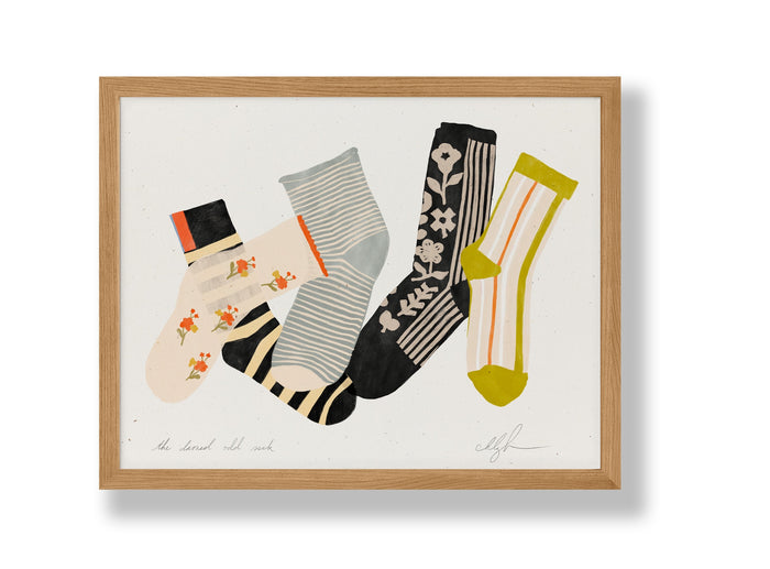 The Darned Odd Sock Print