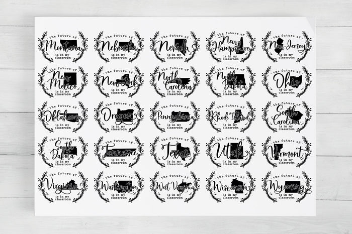Montana through Wyoming from the Future of State SVG Bundle