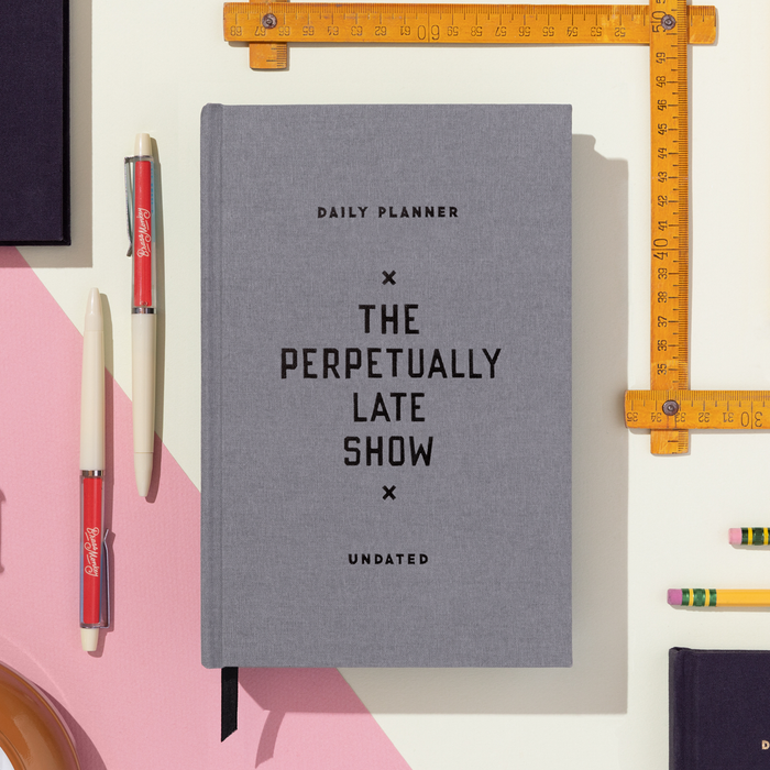 The Perpetually Late Show Undated Standard Planner Planners Brass Monkey