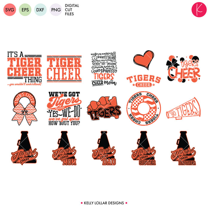 Tigers Everything Spirit Bundle | SVG DXF EPS PNG Cut Files