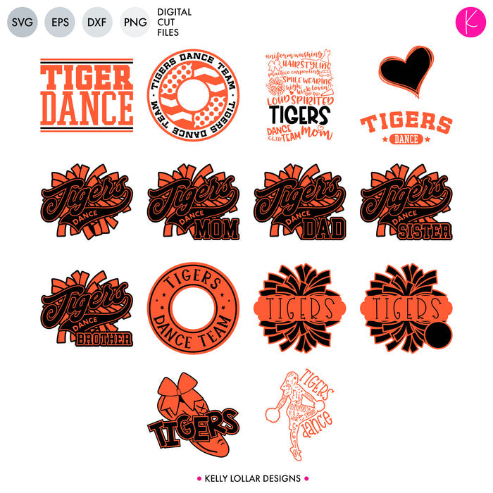 Tigers Everything Spirit Bundle | SVG DXF EPS PNG Cut Files