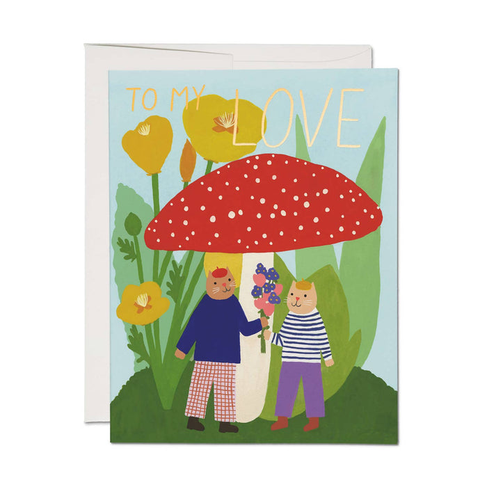 To My Love Mushroom Greeting Card