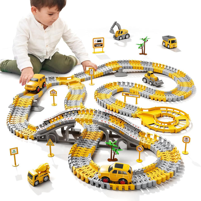 Toddlers 236pcs Construction Race Track Toys for ages 3+