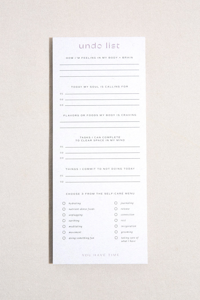 Undo List
