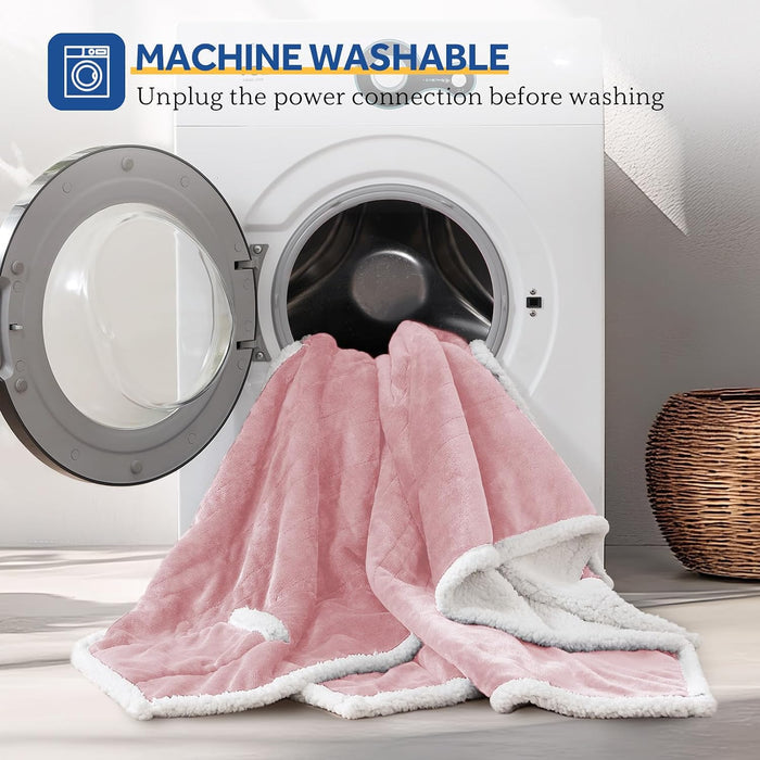 Warmrest Heated Robe Blanket Hoodie for Adults, 4 Heat Settings, 4 Hour Auto Shut Off,  50" x 60"