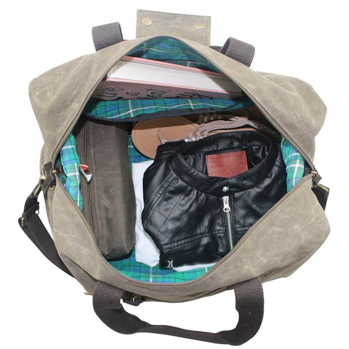 Lifestyle Waxed Canvas Voyager Weekender Choose Color