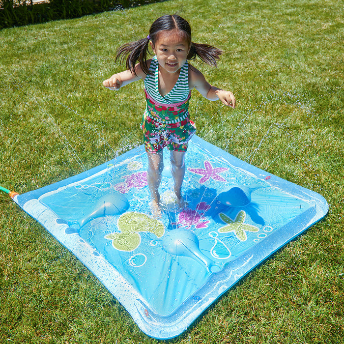 Wham-O Backyard Sea Creature Printed Children's Splash Pad with Inflatable Rim, 12 Pack