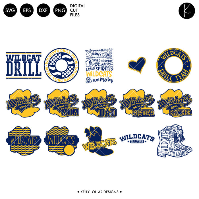 Wildcats Everything Spirit Bundle | SVG DXF EPS PNG Cut Files