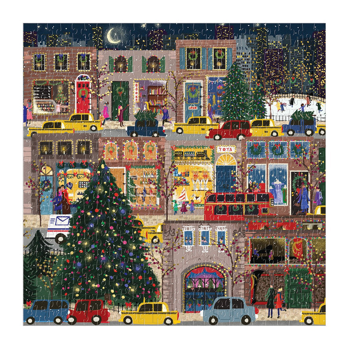Winter Lights Foil Puzzle 500 Piece Jigsaw Puzzle holiday 500 Piece Puzzles Galison