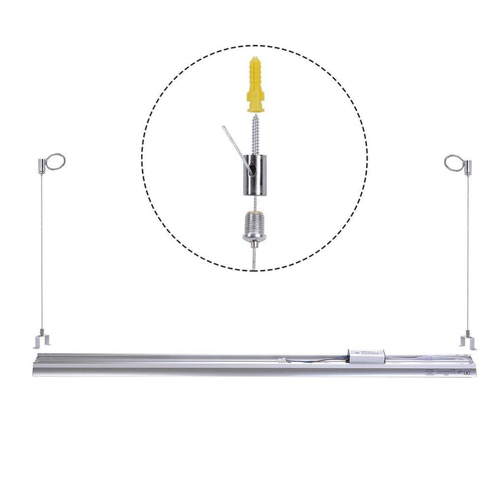Yescom 40w LED Shop Light Fixture 2-Lamp 4500LM White, 10 Pack